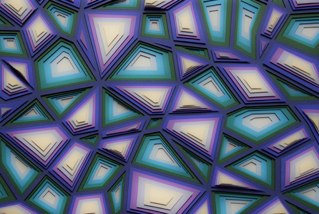 Colorful Geometric Cut Paper Art by Maud Vantours
