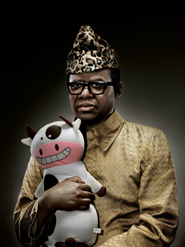 Mobutu Sesé Seko With Cow