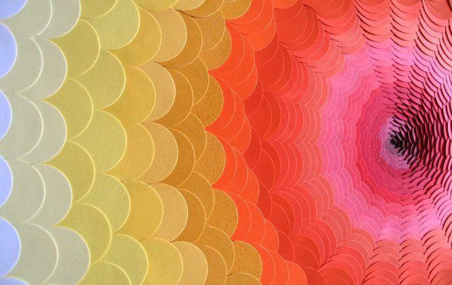 Colorful Geometric Cut Paper Art by Maud Vantours