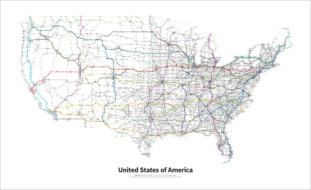 Map of U.S. Highways and Interstates