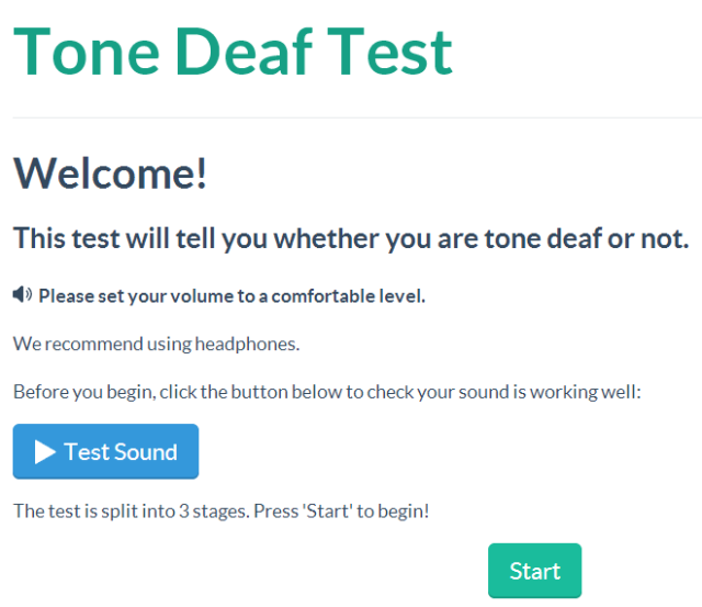 Tone Deaf Test
