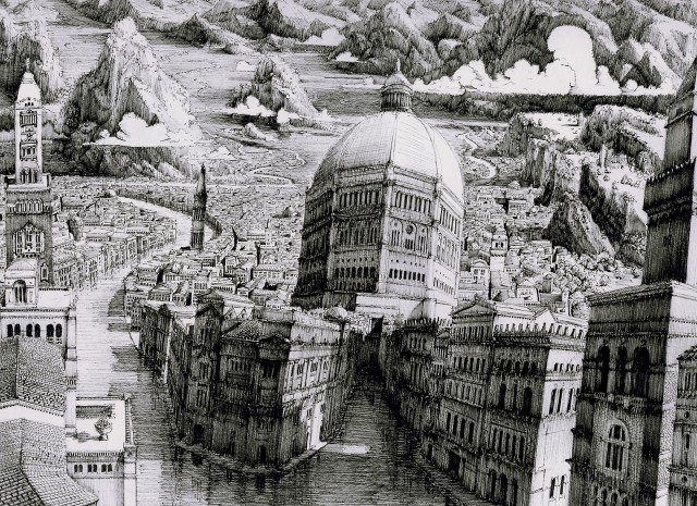 Pen and Ink Cityscapes by Ben Sack