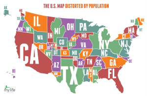 United States Map of State Population