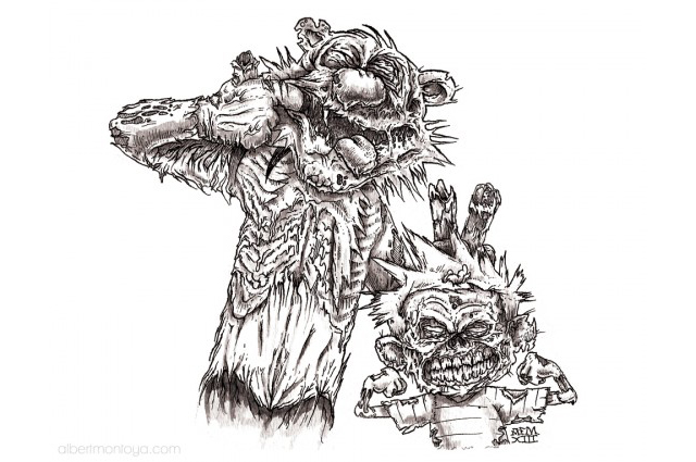 Calvin and Hobbes Zombie