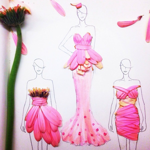 Flower Fashion Illustrations by Grace Ciao