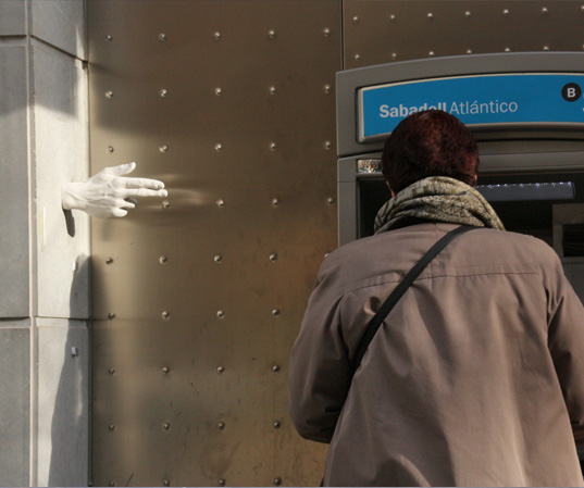 Hand Sculptures Highlight Effects of Eurozone Crisis