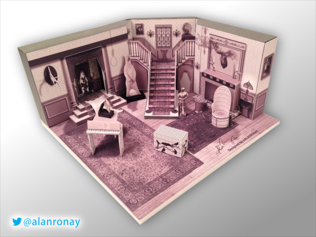 Papercraft Addams Family Mansion