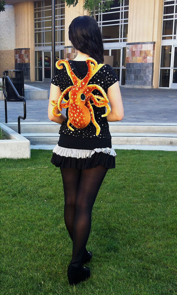 An Adorable Plush Octopus Backpack