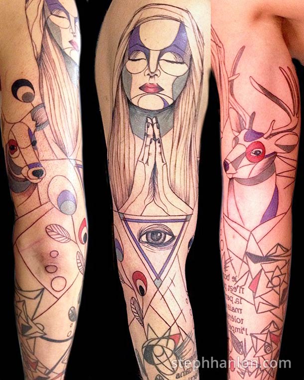 Beautiful Eclectic Tattoos by Steph Hanlon
