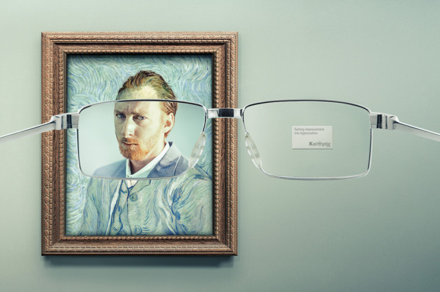Impressionist Painting Eyeglass Ad