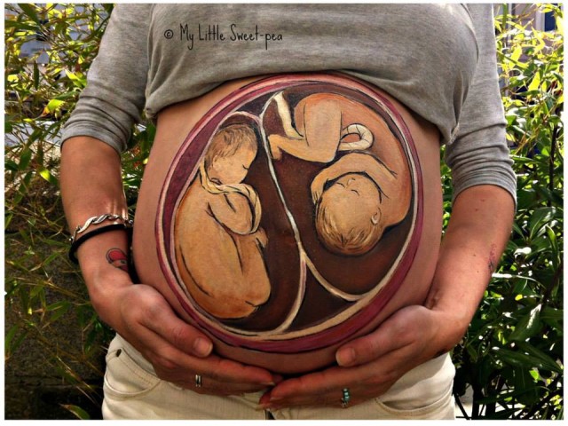 Pregnancy Bump Paintings by Carrie Preston