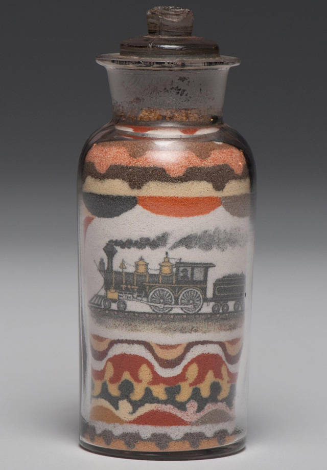 Astonishingly Detailed 19th Century Sand Art in Jars by Artist Andrew Clemens