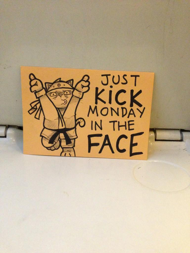 Motivational Post-It Cartoons For Commuters