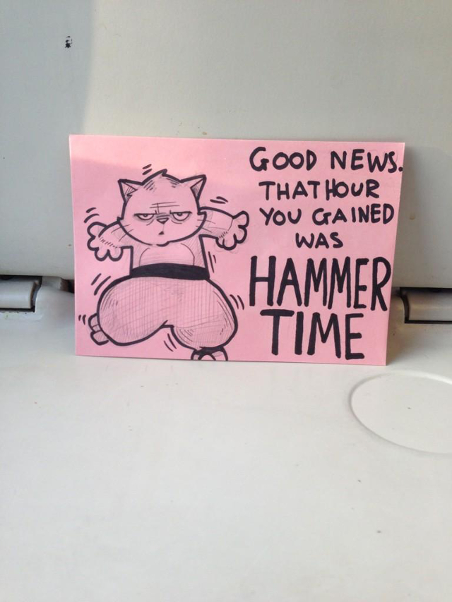 Motivational Post-It Cartoons For Commuters