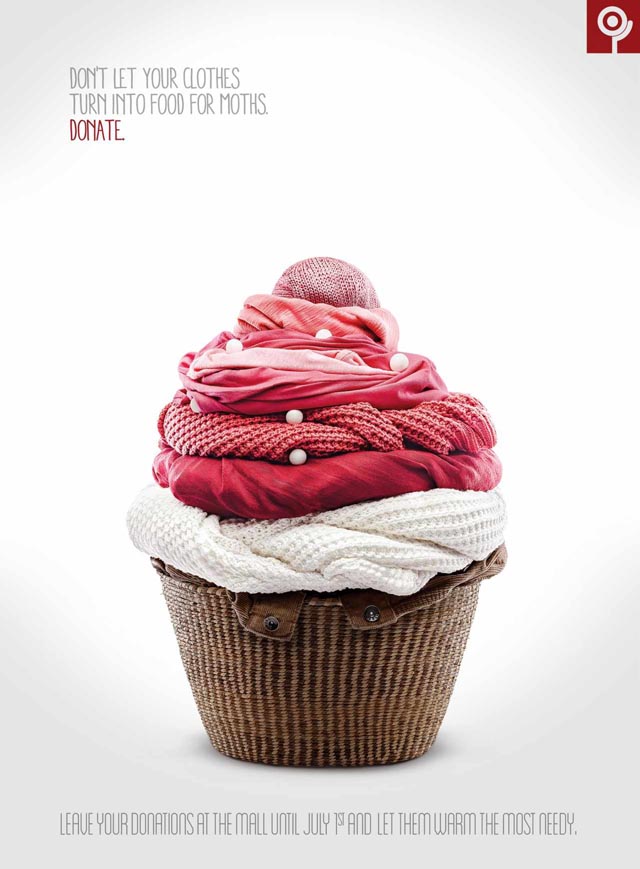 Ad Campaign for Used Clothing Drive Features Clever Food Sculptures Made of Clothing