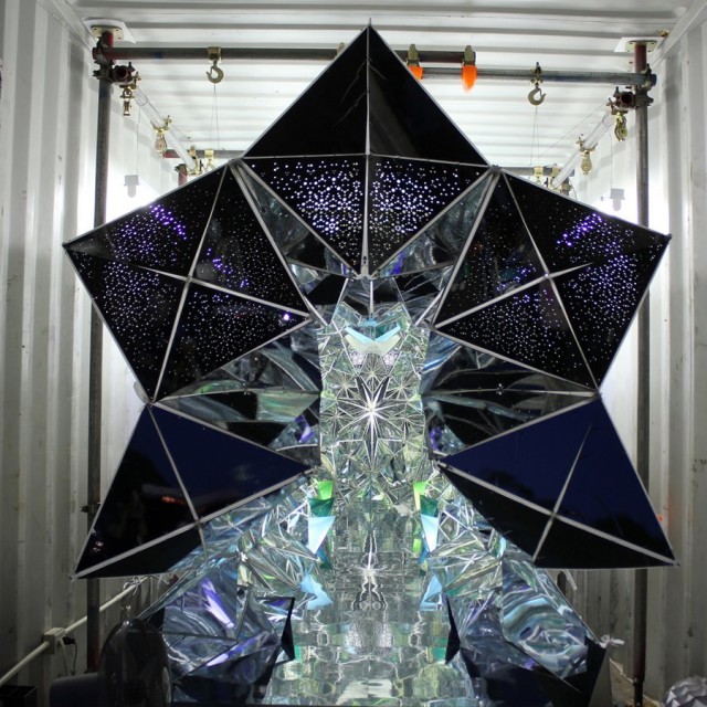 Kaleidoscopic Installation in a Shipping Container