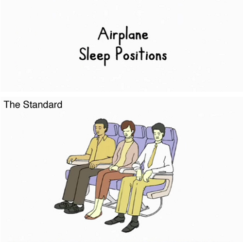Airplane Sleep Positions by Demetri Martin