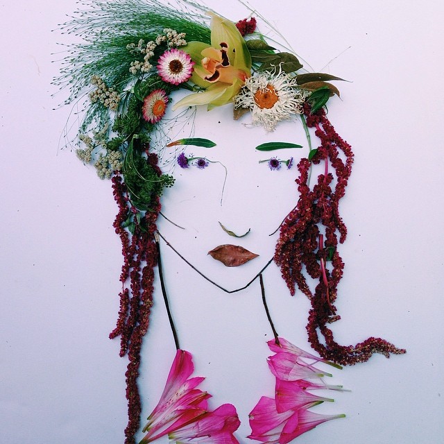 Delightful Portraits Made of Fresh Flowers