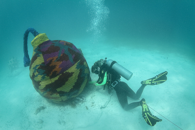 Underwater Crochet Installations off the Coast of Mexico by Olek