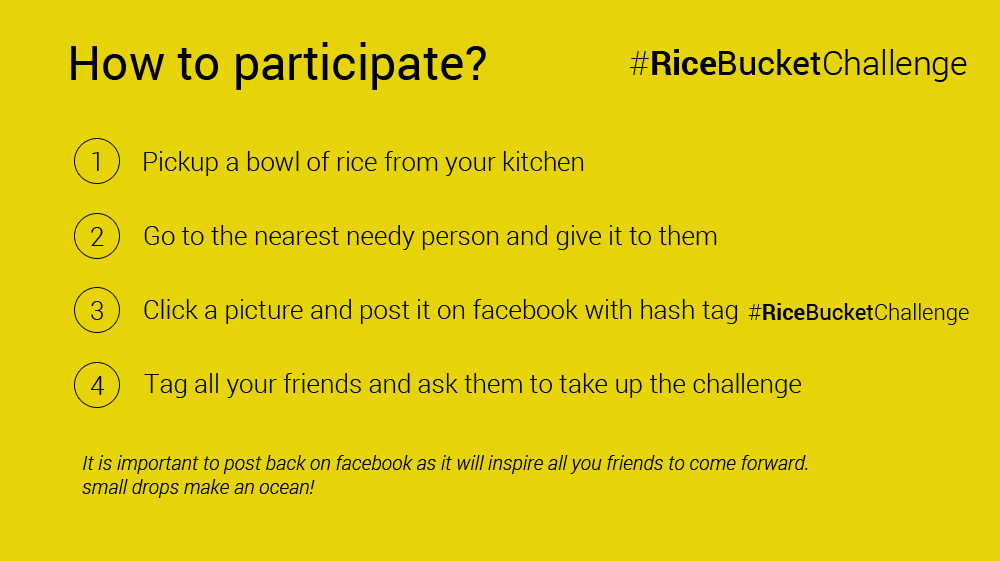 Indian Woman Creates the 'Rice Bucket Challenge' to Help Address the