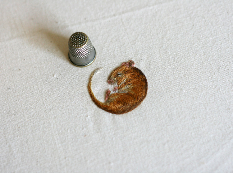 Tiny Animal Embroideries by Chloe Giordano