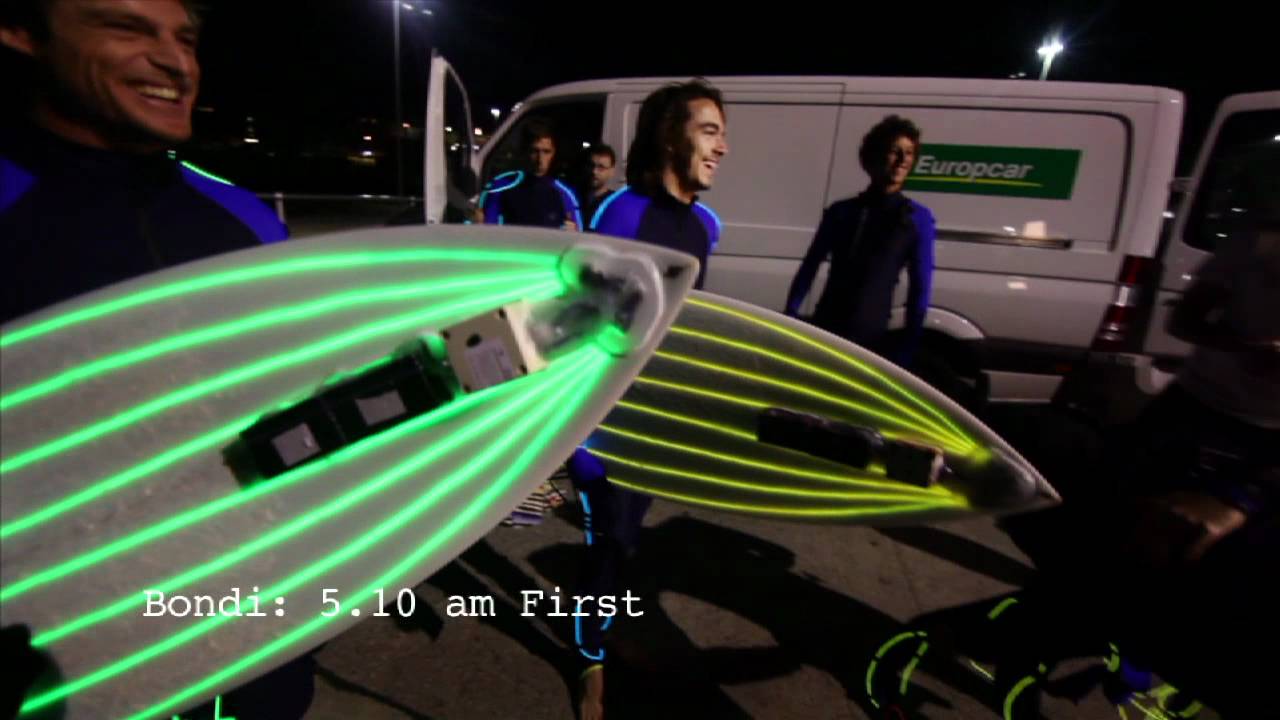 glow in the dark surfboard