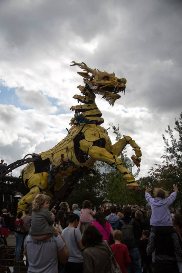 A Massive Fire-Breathing Kinetic Sculpture of a Horse-Dragon