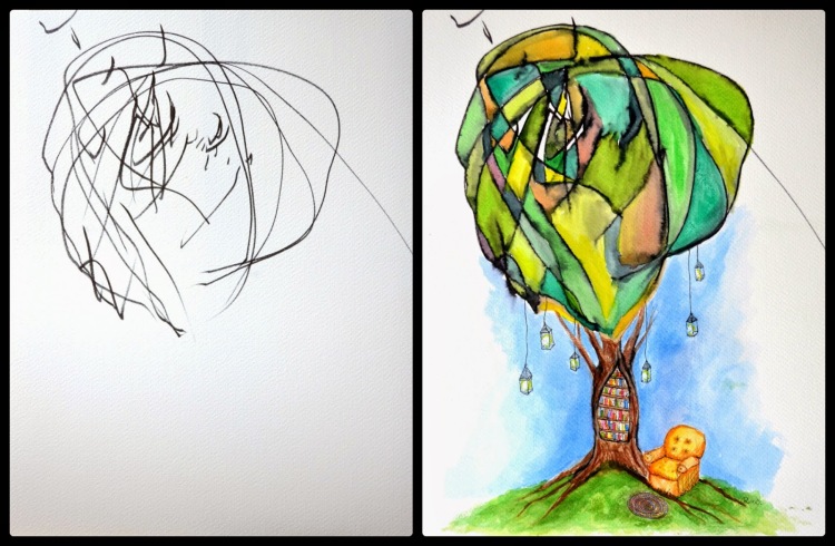 Artist Turns Daughter's Drawings Into Paintings