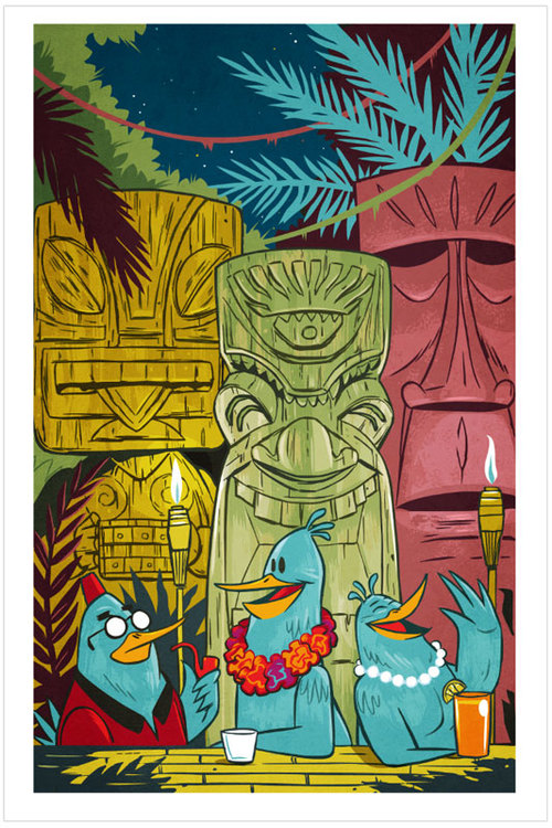 Aloha Tiki Birds by Josh Ellingson