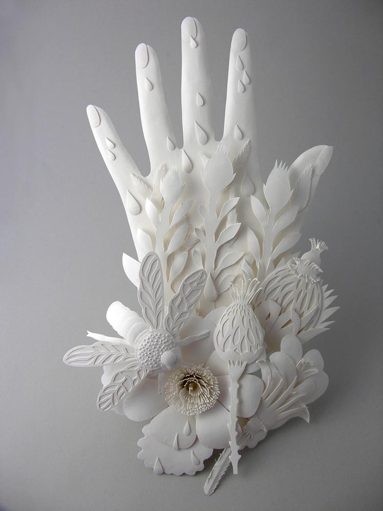 Beautiful Sculptural Cut Paper Art by Elsa Mora
