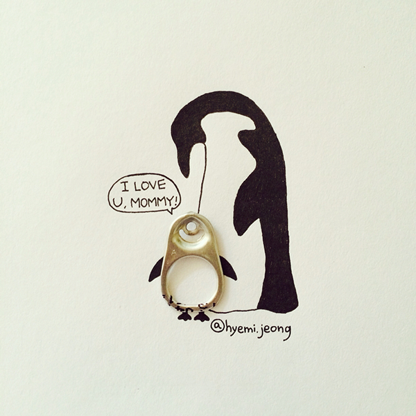Adorable Illustrations Made With Everyday Objects by Hyemi Jeong