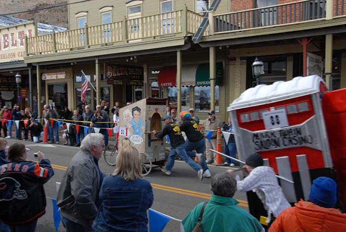 The World Championship Outhouse Races in Virginia City