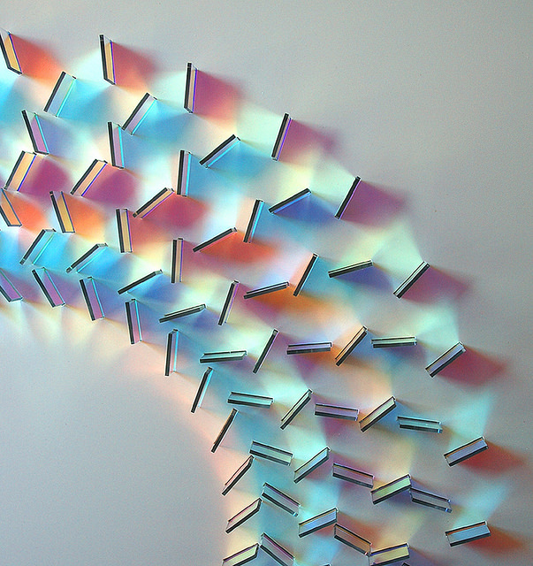 Dichroic Glass Sculptures by Chris Wood