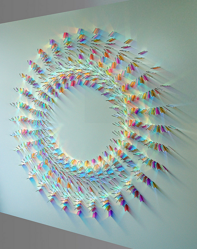 Dichroic Glass Sculptures by Chris Wood