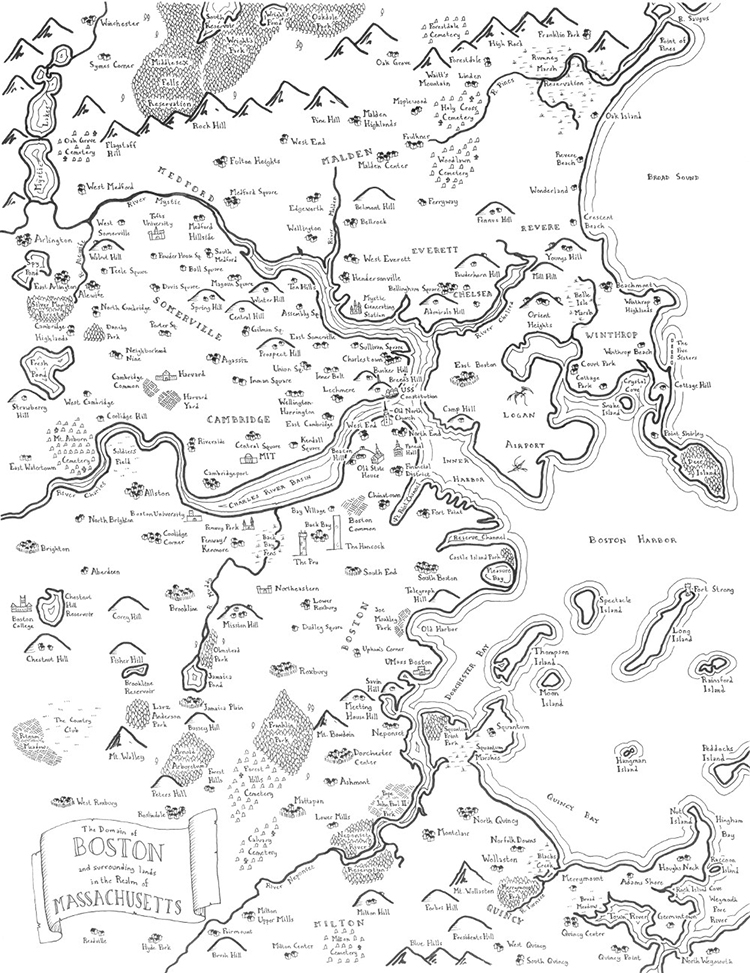 Fantasy Maps of Real United States Cities Drawn in the Style of J.R.R ...