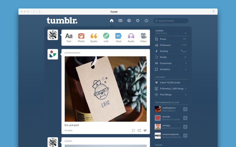 Tumblr Mac App