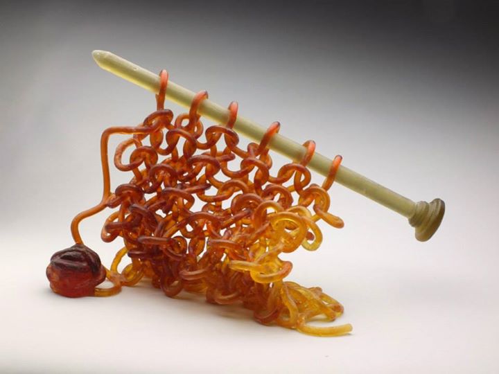 Knitted Glass Sculptures by Carol Milne