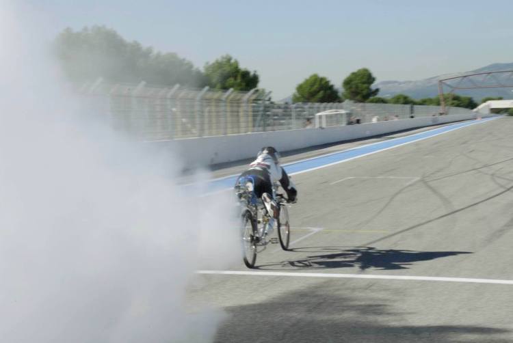 207 MPH Record on Rocket Powered Bicycle
