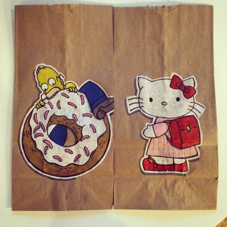 Lunch bag drawings
