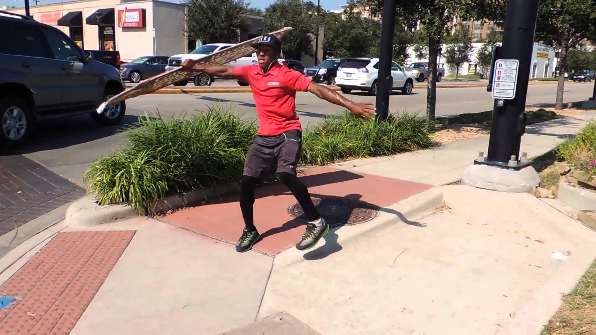 Sign Spinner in Houston, Texas Adds Breakdancing to His Impressive
