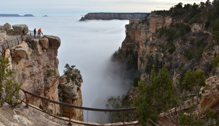 Grand Canyon Filled With Fog