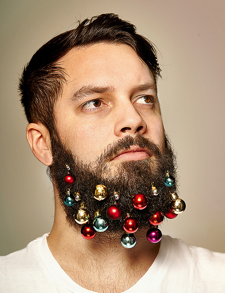 Beard Baubles, Tiny Christmas Ornaments That Men Can Hang From Their