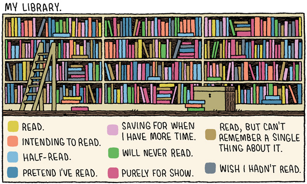 My Library by Tom Gauld