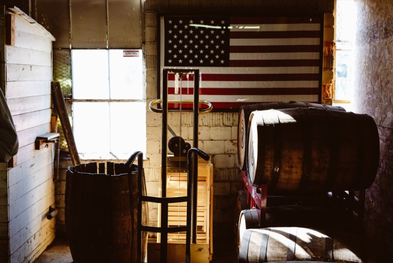 Barrels and Flag