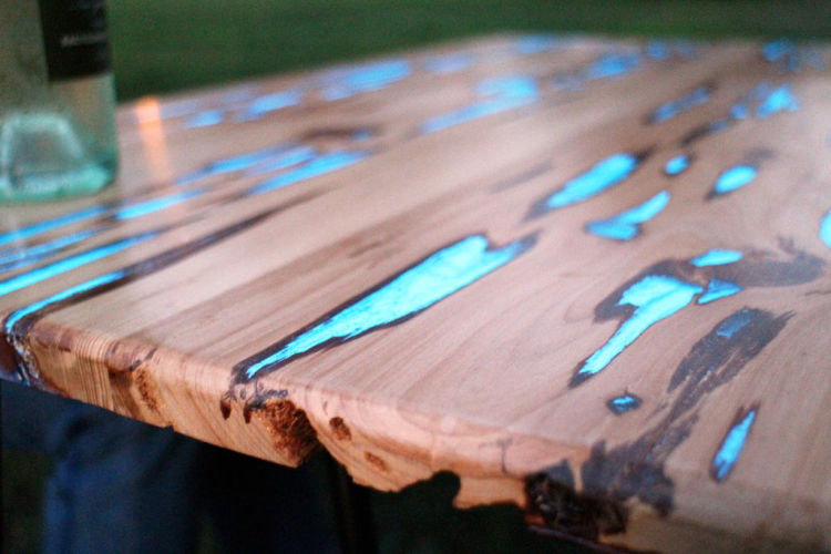 How To Make a Beautiful Wooden Table That Glows in the Dark