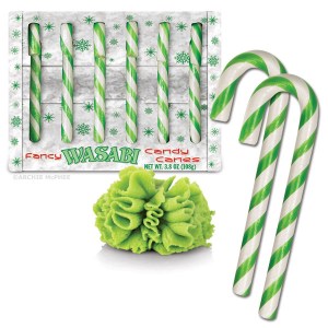 Wasabi candy canes