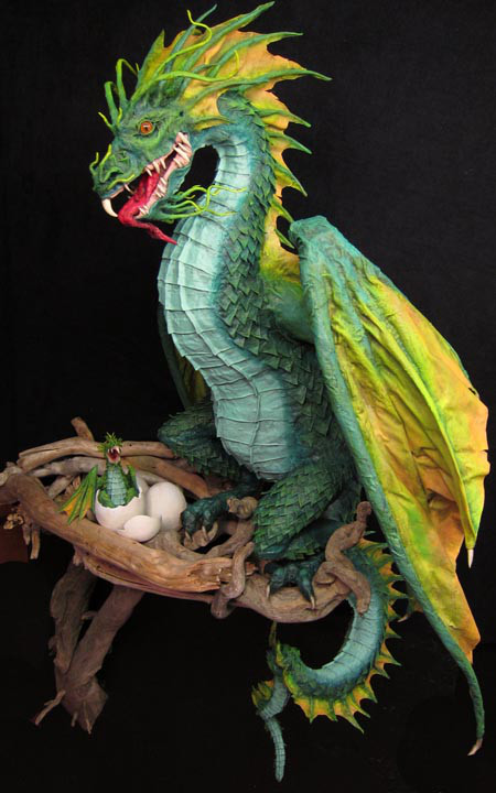 Paper Mache Animal and Mythical Creature Sculptures by Dan Reeder