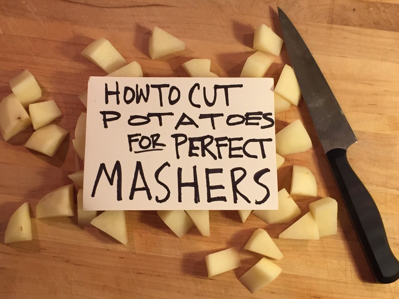 Alton Brown Demonstrates His Best Method for Cutting Potatoes When