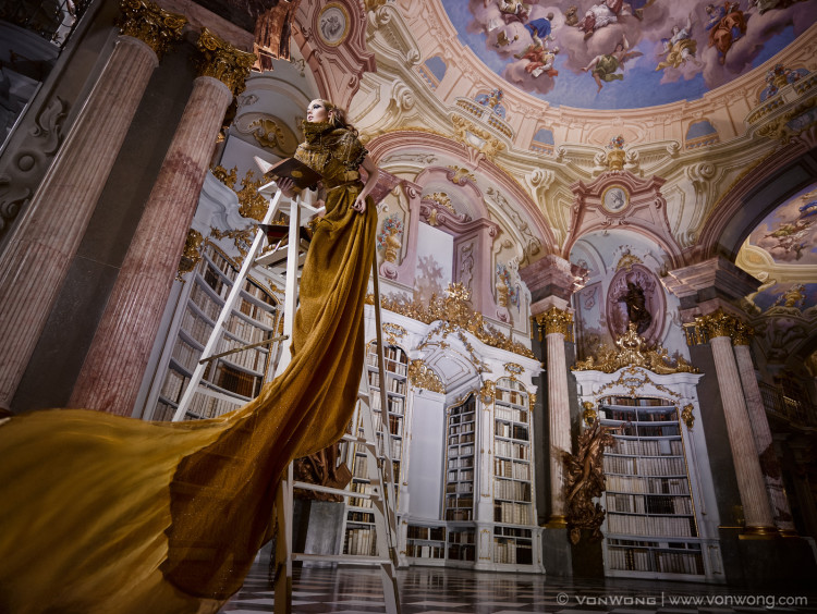 Admont Abbey Library Photo Shoot by Benjamin Von Wong
