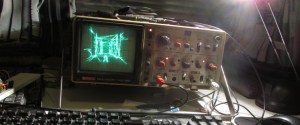 Quake Played on Oscilloscope